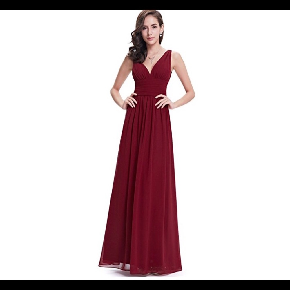 🆕V-Neck Semi-Formal Maxi Evening Dress